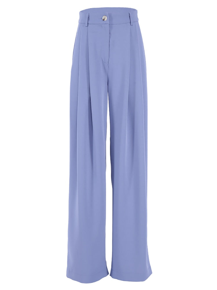 Wenkouban  Classic Wide Pants Floor-Length Pleated Loose Women Trousers Spring Wide Leg Pants Vintage Female Palazzo Pants 2022