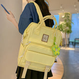 Wenkouban New Women Yellow Cute Trendy School Bag Girl Travel Book Backpack Fashion Lady Student Bag Female Laptop College Backpack Kawaii