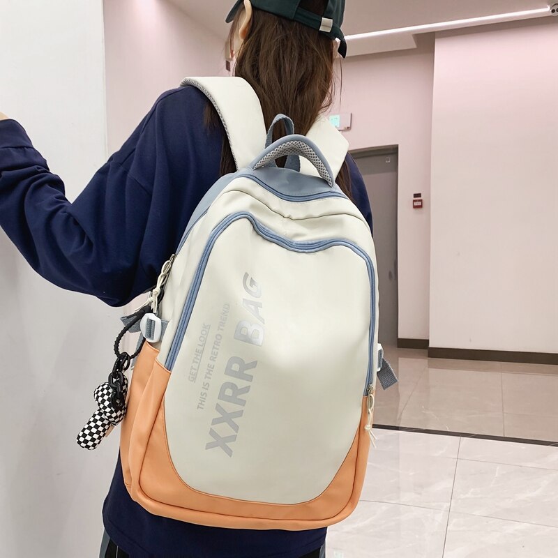 Back to school  Men Backpack for Teen Bookbag Fashion Student Rucksack Women Waterproof School Bag Girls Boys Travel Mochila Nylon Bag
