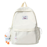 Wenkouban Female Waterproof White Laptop College Backpack Girl Travel Book Backpack Fashion Lady Student Bag Cute Women Trendy School Bags