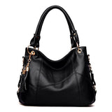 Wenkouban  Women Leather Handbags Women Messenger Bags Female Crossbody Bags Ladies Designer Shoulder Bag Top-handle Bag Vintage Retro Tote