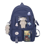 BACK TO SCHOOL  Cute Women Backpack Waterproof Large Capacity Nylon College Schoolbag Female Laptop Lady Girl Travel Kawaii Black Book Bags