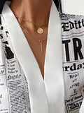 Back to School Women Summer Fashion Female Top Nespaper Print V Neck Long Sleevless Casual Blouse Tops