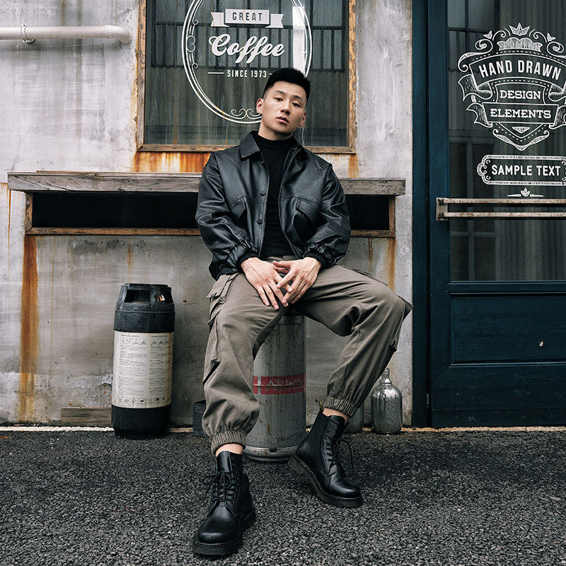 Wenkouban Back To School  Black Cargo Pants For Men Casual Korean Style Cotton Men's Cargo Trousers Male Green Pants Streetwear Hip Hop