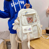 Wenkouban 2022Cute Women Backpacks Waterproof Multi-Pocket Nylon School Backpack For Student Female Girls Kawaii Laptop Book Pack Mochilas
