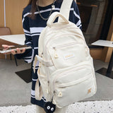 BACK TO SCHOOL   Fashion Teenager Waterproof Bookbag for High School Girls Boys School Bag Nylon Black Backpack Women Laptop Mochila