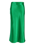 Wenkouban  Solid Purple Satin Silk Skirt Women High Waisted Summer Long Skirt New 2023 Elegant Ladies Office Skirts Midi Spring