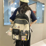 BACK TO SCHOOL   Fashion Female Women Like Backpack For Teenage Girl Kawaii Travel Rucksack Waterproof Nylon Simple School Bag Mochilas