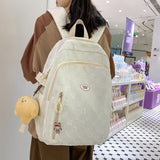 Back to school  Girl Fashion Waterproof Backpack Cute Teenage Bookbag Shoulder Bag Kawaii Pinkycolor Rucksack Women Mochila Schoolbag