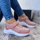Wenkouban Mesh Breathable Sneakers Shoes For Women 2023 Fashion Velcro Wedge Platform Women's Shoes Outdoor Walking Casual Sport Shoes