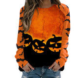 Wenkouban Halloween Hoodies Womens Halloween Pumpkin Skull Long Sleeve Sweatshirt Lightweight Casual Pullover Top Halloween Sweatshirts Moletom Feminino