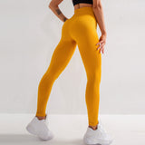 Wenkouban Peach Hip Female Fitness Leggings Tight Breathable Gym Yoga Sports Pants Sexy Seamless High Waist Hip Lift Yoga Pants