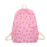 Wenkouban New Girl Cherry Floral Travel Book Backpack Women Trendy Print School Bag Female Laptop College Backpack Fashion Lady Kawaii Bag