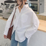 Wenkouban Spring Autumn Women Shirts Oversized Cotton White Blouse Femme Long Sleeve Loose Oversized Blouses Tops Casual Blusas