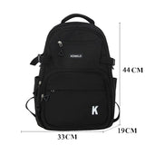 BACK TO SCHOOL   Fashion Teenager Waterproof Bookbag for High School Girls Boys School Bag Nylon Black Backpack Women Laptop Mochila