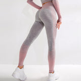 Wenkouban Quick Drying Peach Hip Fitness Pants Women's European And American Knitted Tight Sports Pants High Waist Hip Lifting Yoga Pants