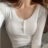 Wenkouban Basic Long Sleeve T-Shirts 2022 Women Casual Slim O Neck Tshirts Short Tshirt Korean Solid Tee Shirt Femme Tops Mujer Camisetas