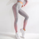 Wenkouban Quick Drying Peach Hip Fitness Pants Women's European And American Knitted Tight Sports Pants High Waist Hip Lifting Yoga Pants