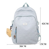 Back to school  Girl Fashion Waterproof Backpack Cute Teenage Bookbag Shoulder Bag Kawaii Pinkycolor Rucksack Women Mochila Schoolbag