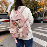 Wenkouban NEW Cute Women Backpacks Waterproof Multi-Pocket Nylon School Backpack For Student Female Girls Kawaii Laptop Book Pack Mochilas