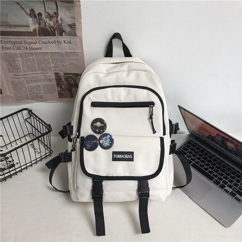 BACK TO SCHOOL  Fashion Men Mochila Black Laptop Backpack Girls Canvas Bagpack High Capacity Teenage Student Schoolbag  Women Travel Bag