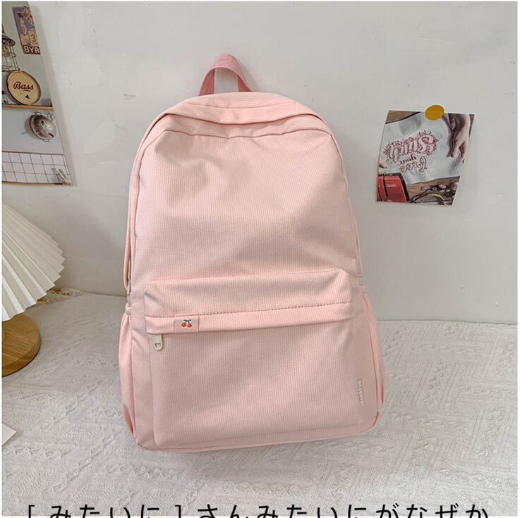 Back to school  Kawaii Teens Bookbag Bag for Girl Fashion Schoolbag Cute Canvas Backpack Women Travel Shoulder Mochila Laptop Rucksack