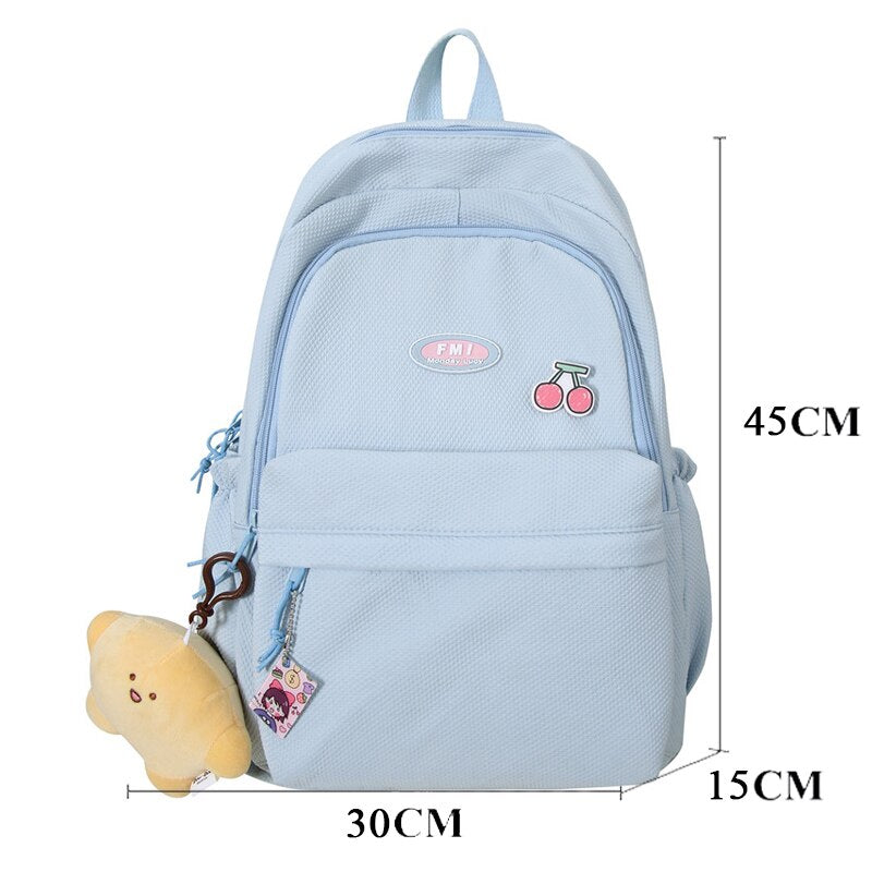 Back to school  Fashion Waterproof Girl Backpack Cute Bookbag for Teen Schoolbag Kawaii Pinkycolor Rucksack Women Shoulder Bag Mochila