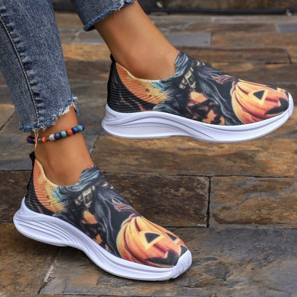 Wenkouban - Yellow Casual Sportswear Daily Patchwork Printing Round Comfortable Shoes