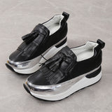 Wenkouban - Black Casual Sportswear Patchwork Contrast Round Comfortable Out Door Shoes